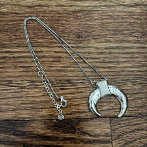 Silpada Silver Crescent Pendant Necklace